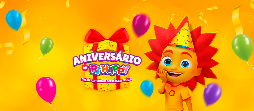 Aniversário de 25 Anos Rihappy: Responda o questionário e ganhe benefícios exclusivos como smartphones com até 95% de desconto, internet grátis, sorteio de dinheiro e muito mais!
